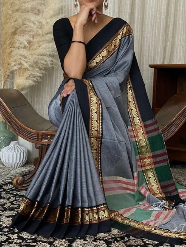 Beautiful shops mercerised cotton saree