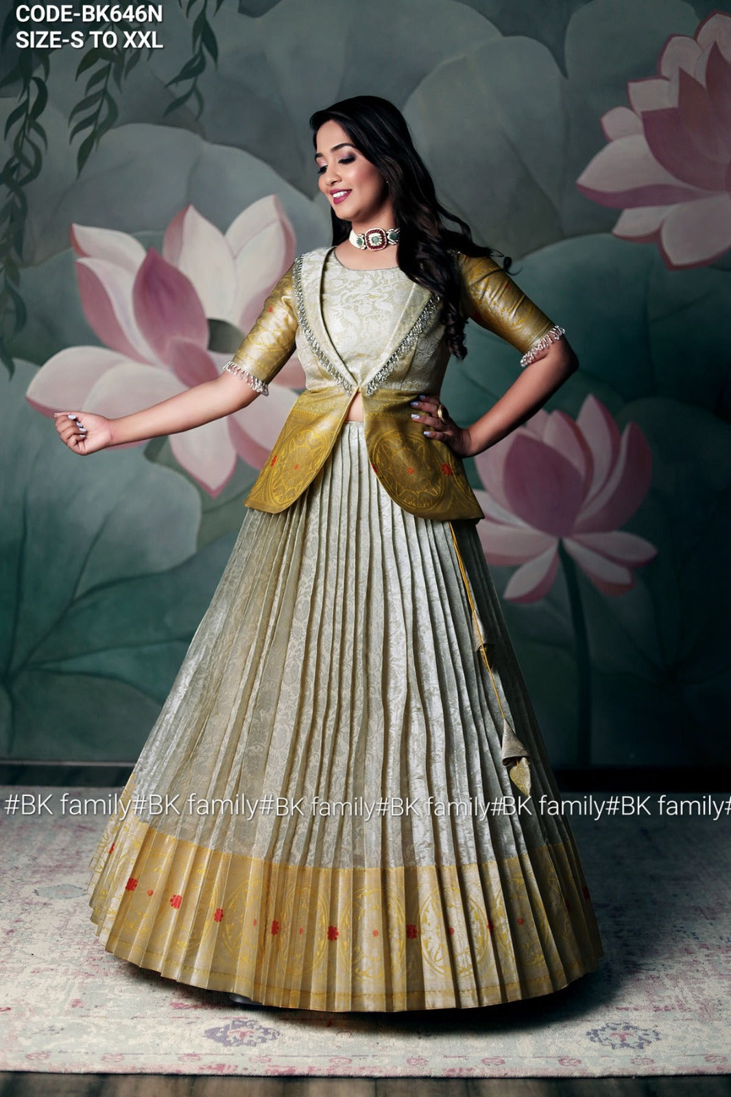 Banarasi saree gown sale