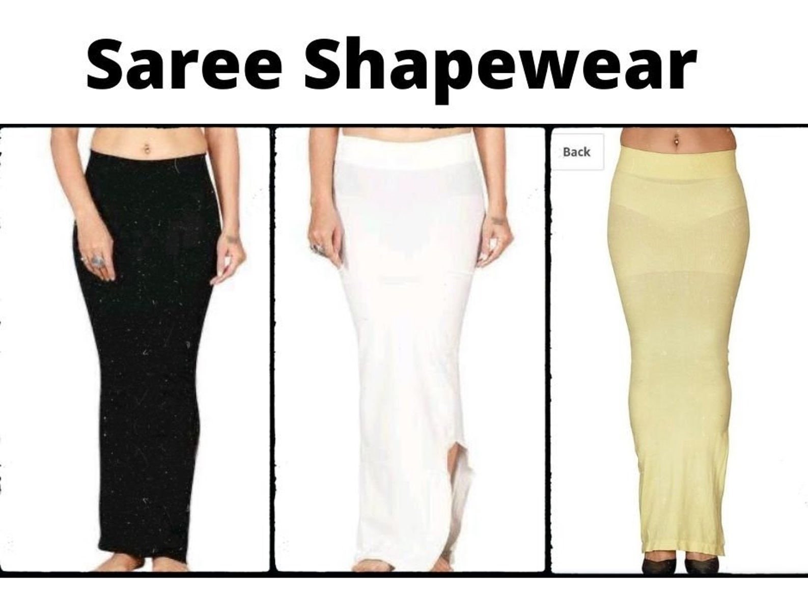 Buy Shapewear Shop Women's Microfiber Saree Shapewear (Beige, XL) at