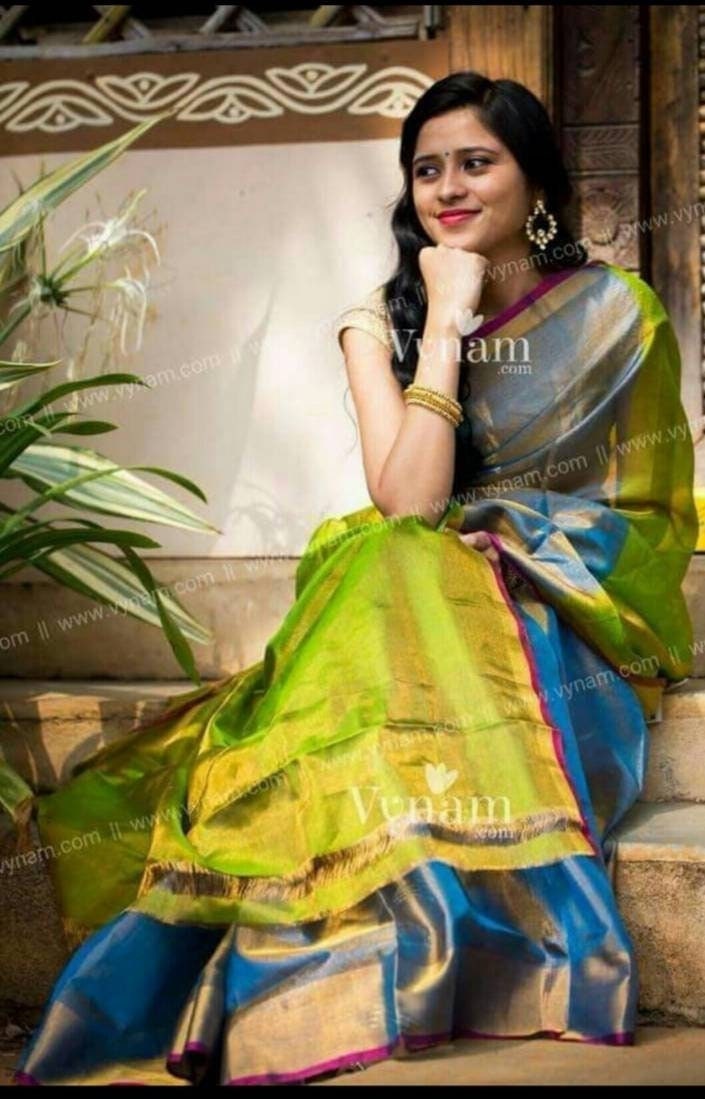 Upadda Tissue cotton Saree 2024 With Unstitched Running Blouse for women Wedding Wear Sari