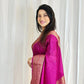 Semi banarasi warm silk - Rani pink