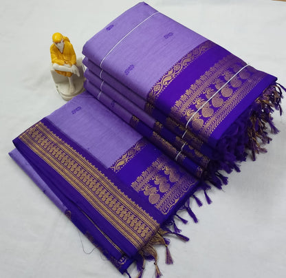 Purple Kalyani cotton saree