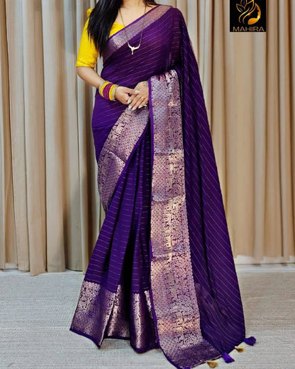 warm dola Georgette saree