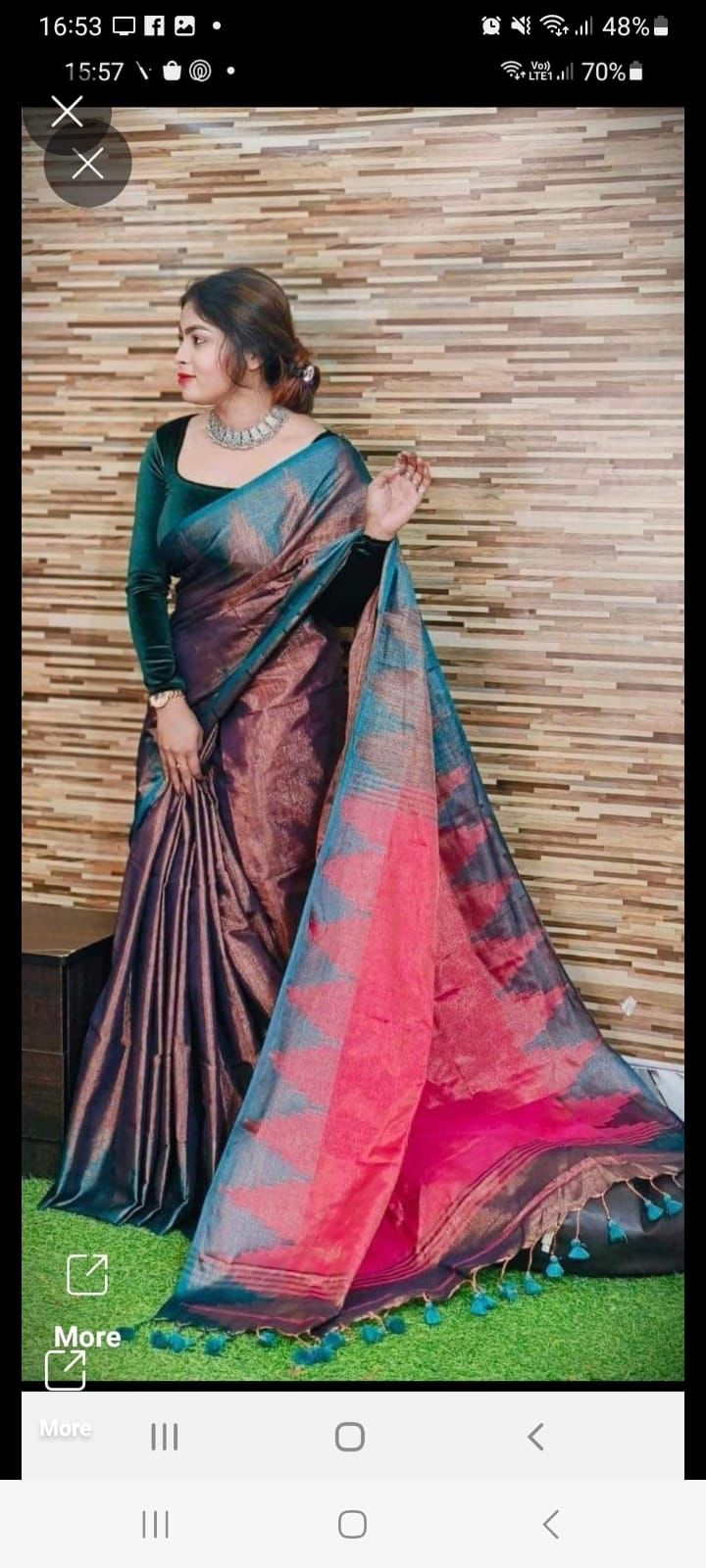 Tissu cotton handloomed saree