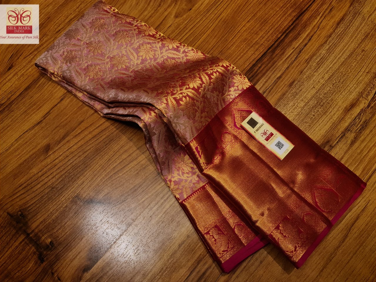 Rani Pink Colour, Kanchipuram Bridal Silk Saree. – Pulimoottil Online