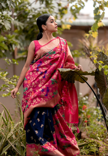 Kanji Banarashi silk - meena weaving saree