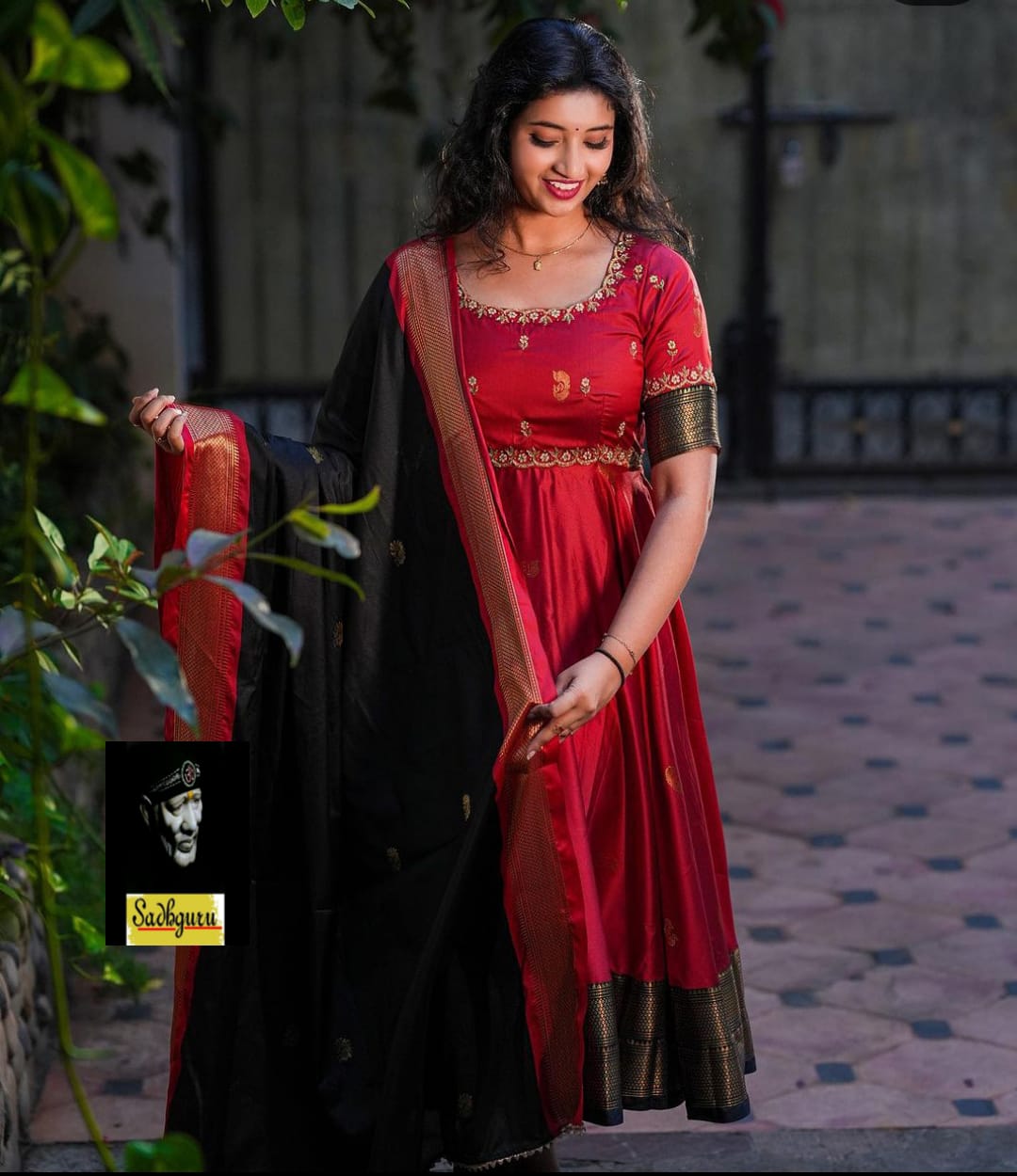 Anarkali with pattu clearance dupatta