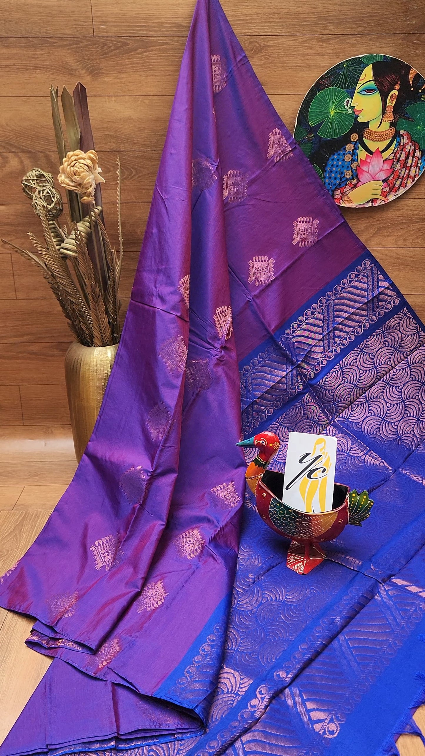 borderless soft silk saree