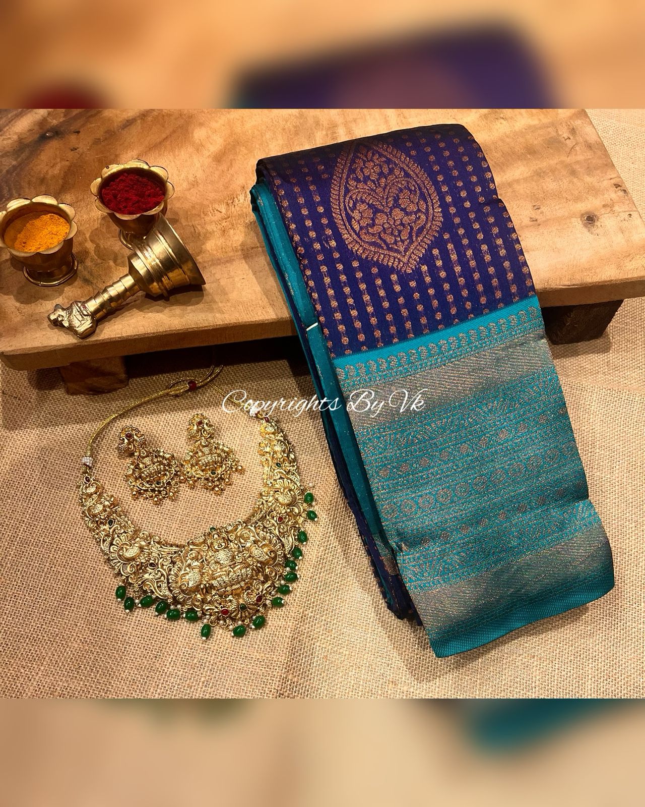 Navy Blue Pattu saree