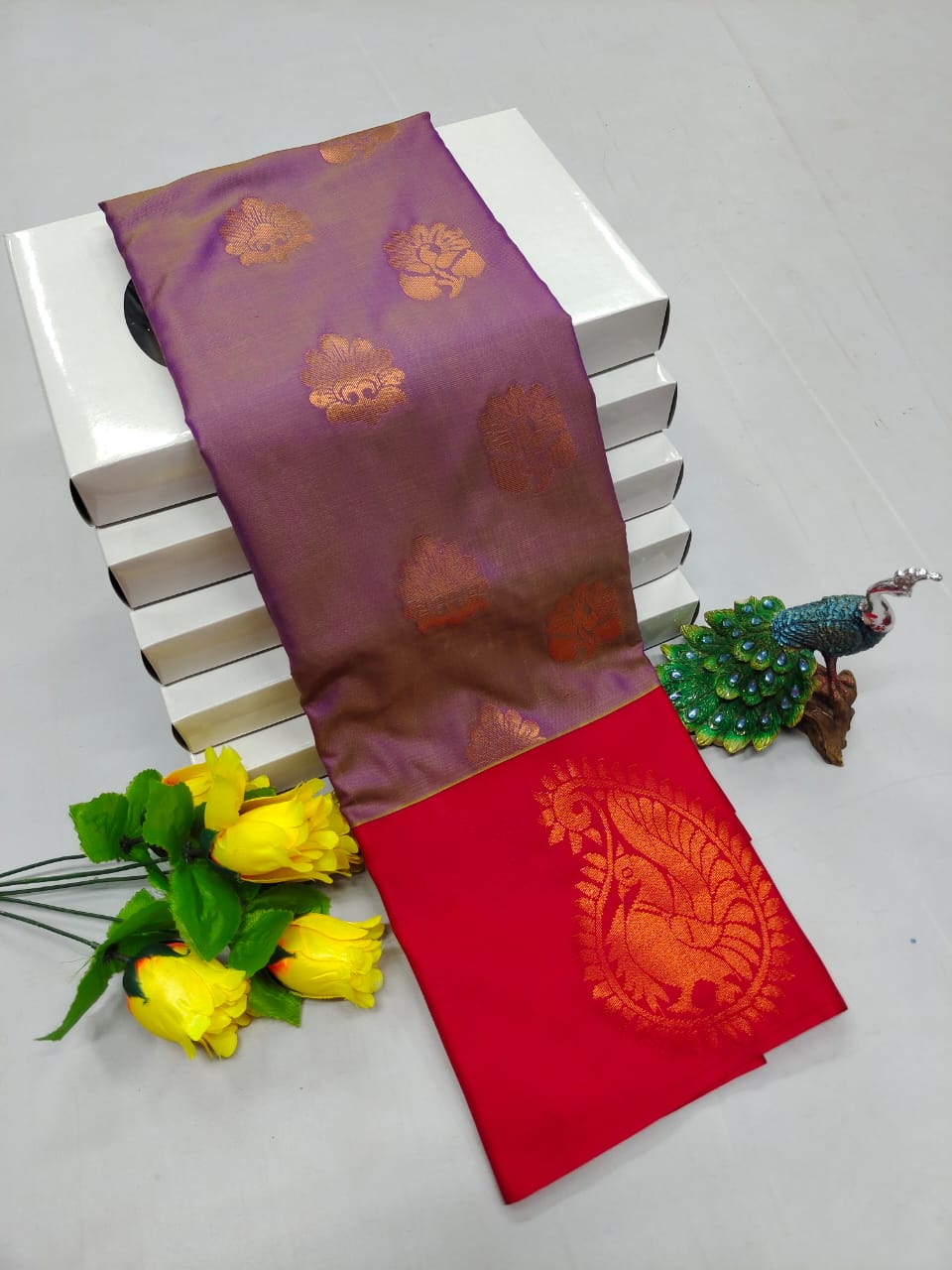 Soft silk vibrant colour pattu saree