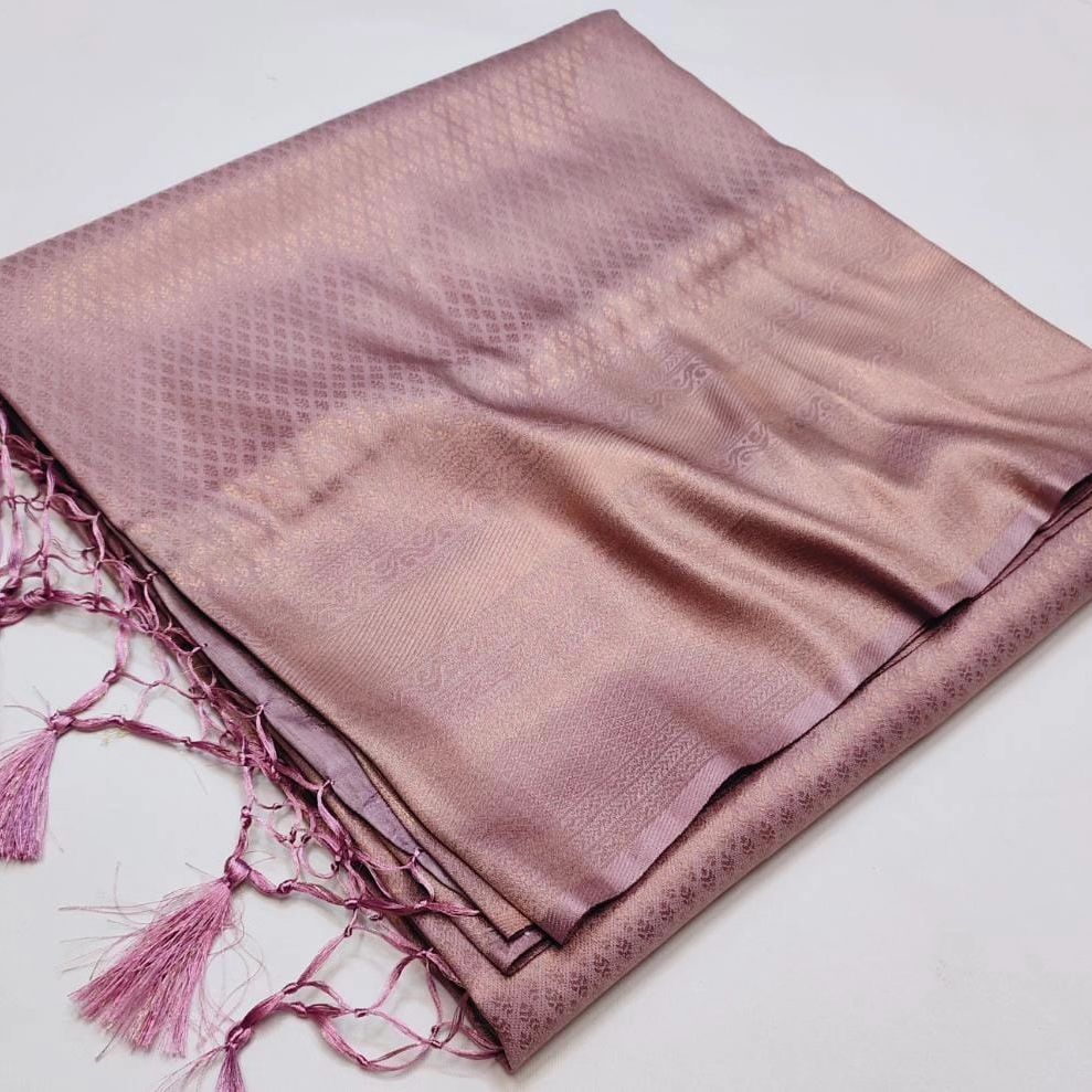 Kubera soft silk saree in baby pink