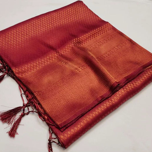 Kubera soft silk saree in Red