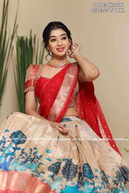 Saloni Banarasi silk lehenga / half saree