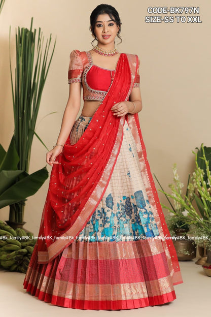 Saloni Banarasi silk lehenga / half saree