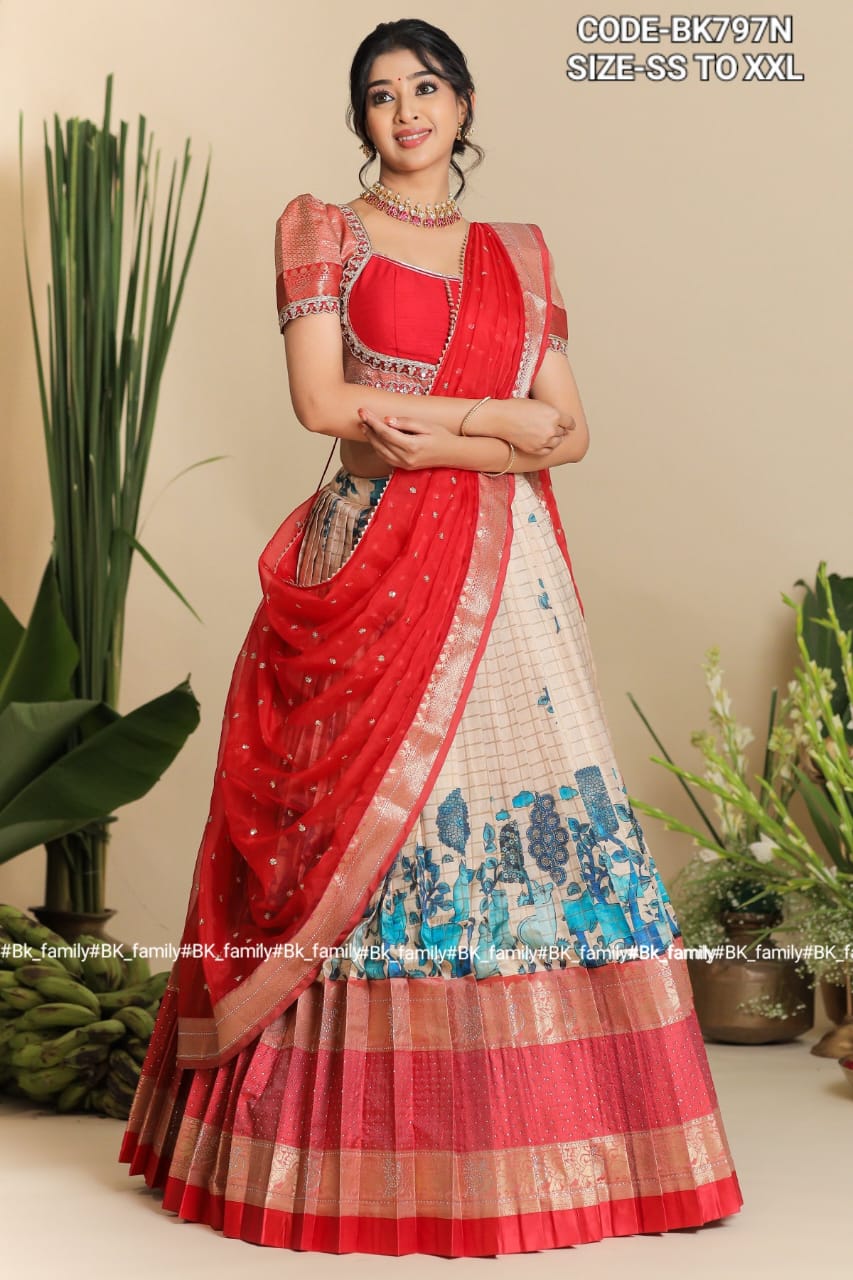 Saloni Banarasi silk lehenga / half saree