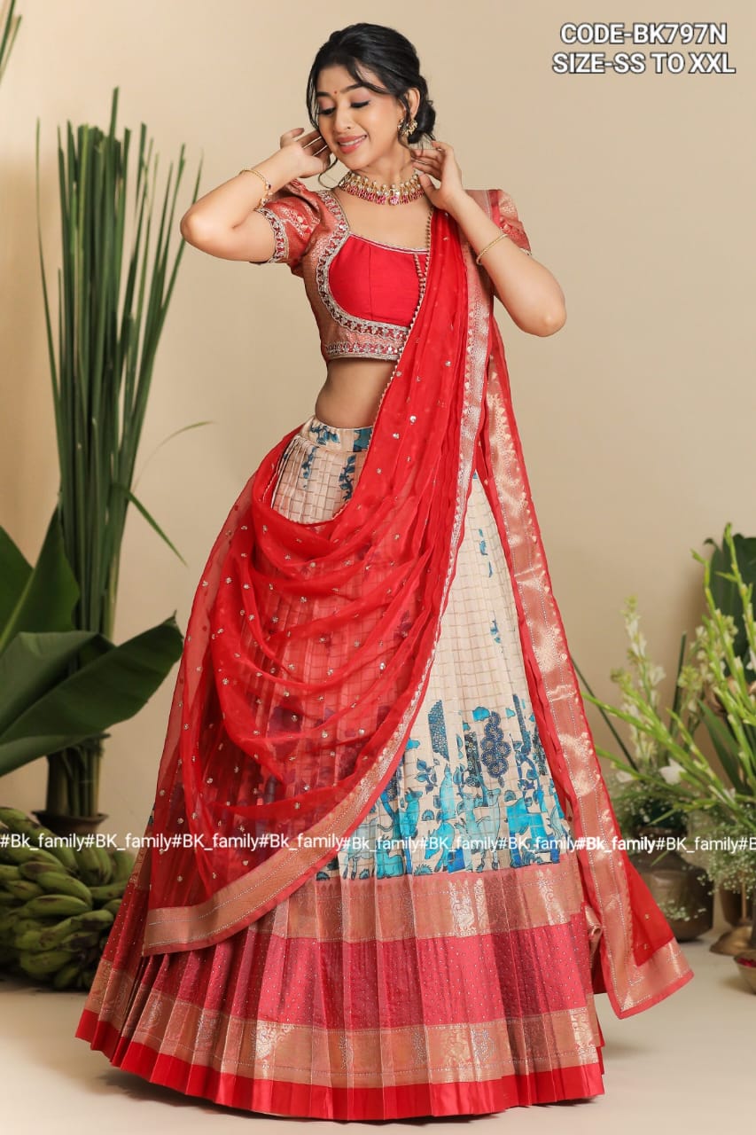 Saloni Banarasi silk lehenga / half saree