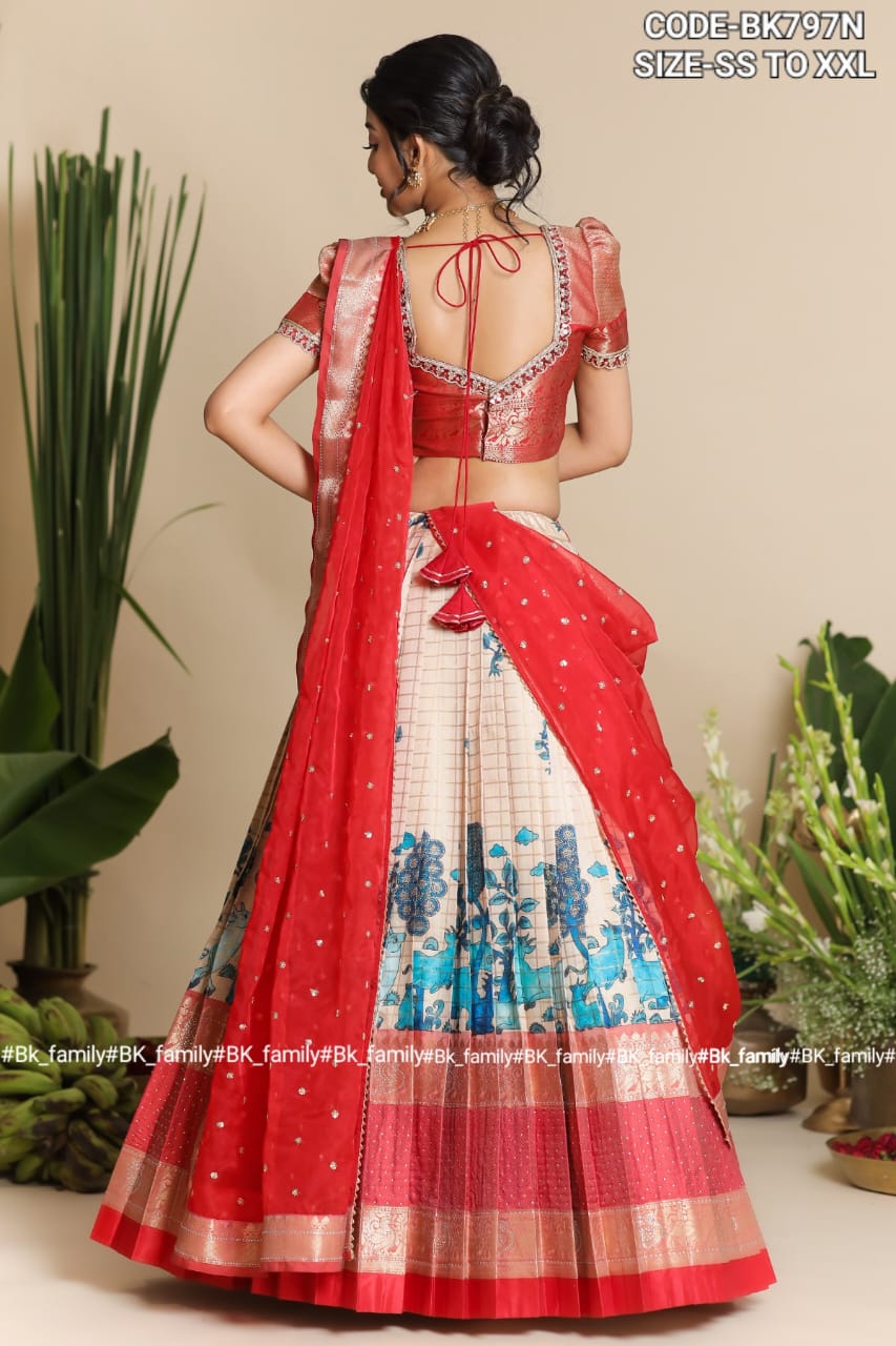 Saloni Banarasi silk lehenga / half saree