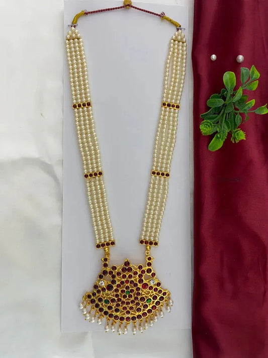 Bharatanatyam jewellery - long necklace - dance jewellery