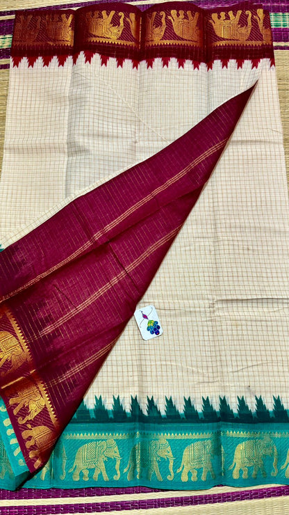 Rashmika saree - sungudi cotton saree