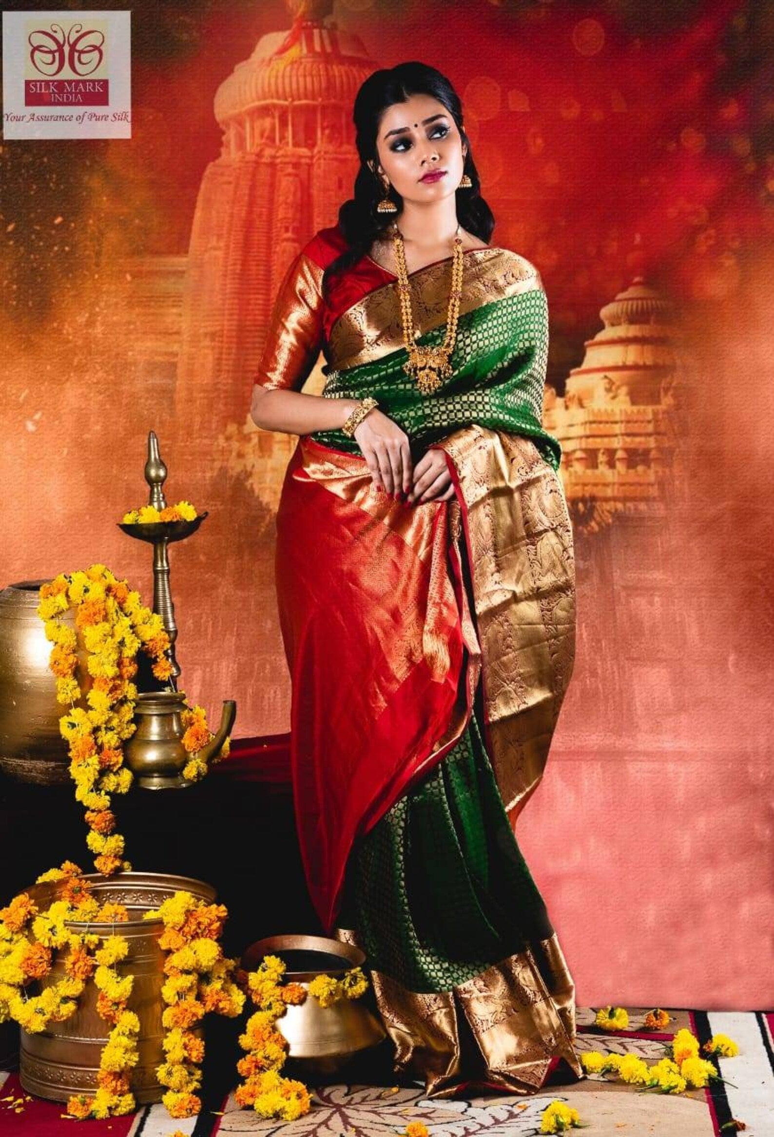 Pure kanchipuram handloom silk saree/Big border and allover body design  Diwali offer PRICE INR 15000 | Bridal silk saree, Mysore silk saree, Silk  saree kanchipuram