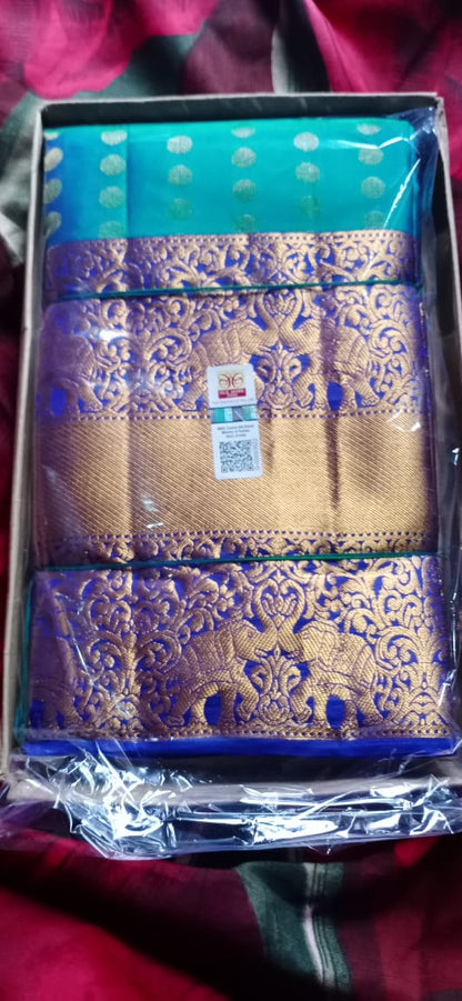 Kanchivaram silk Purple saree - wedding silk - soft silk saree - Kanchipuram silk saree - silk mark certified