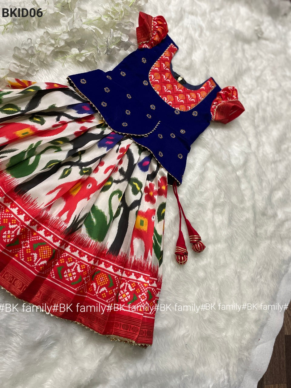 Pattu pavada - kids lehenga - girls pattu pavada - maggam work pattu pavada