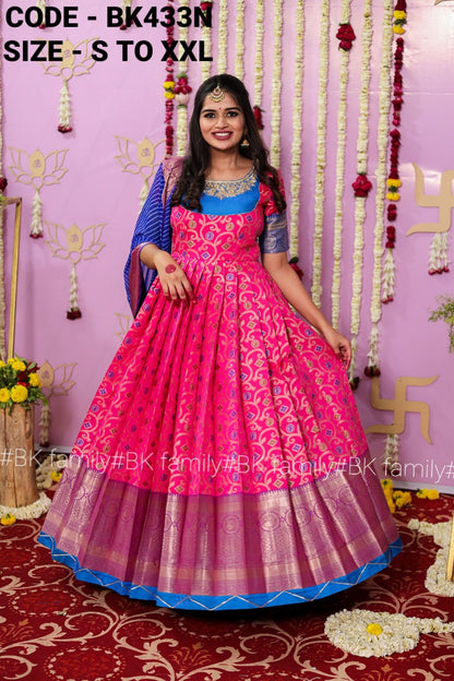 South Indian Magnetize Gown - pattu dress