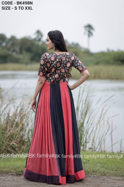 The Pure Georgette Dress stunning fit and flare dress - indian party dress