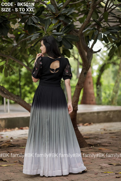 This Black shadded Indian Gown - Long party dresses