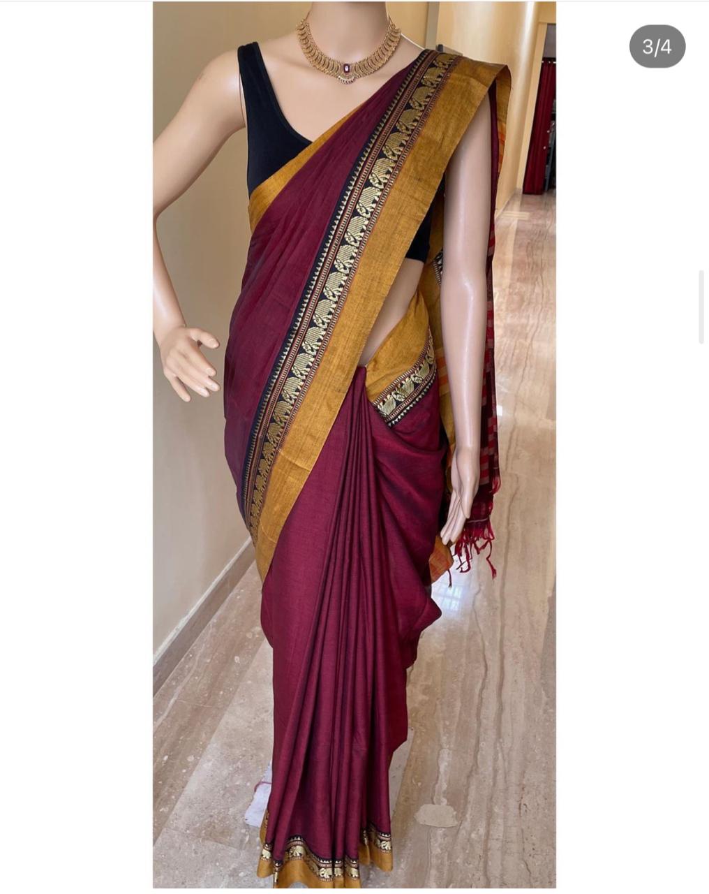 Crepe blend mysore silk saree in bottle green from the house of Ithal. Light  weight and elegantly simple #saree #sareelove #sarees #s... | Instagram