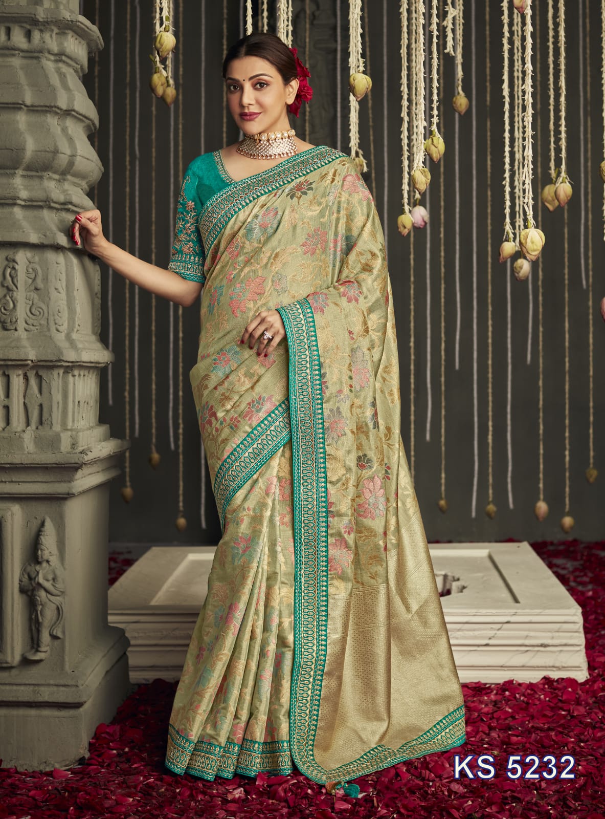 beautiful Beige color silk saree with blouse – Joshindia