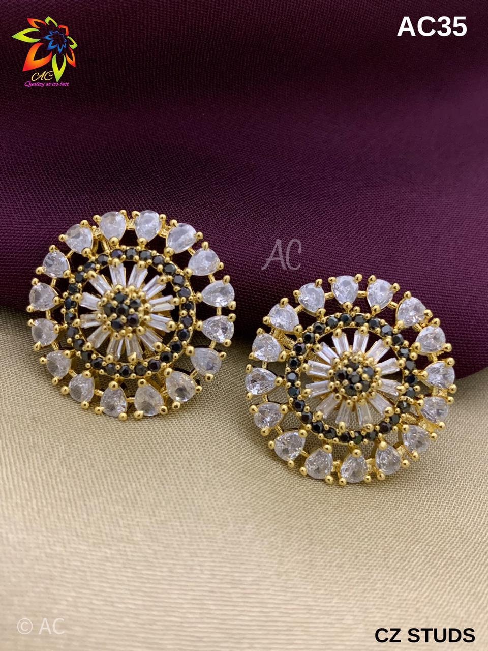 Best quality cz stud on sale earrings