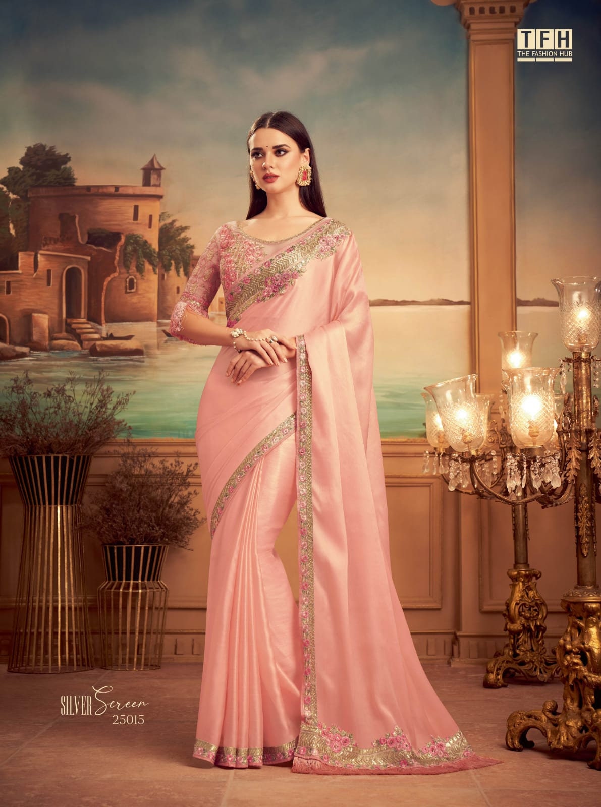 Designer Weaving Work Georgette Fabric Pink Color Function Wear Saree |  Saree designs, Party wear sarees online, Georgette fabric