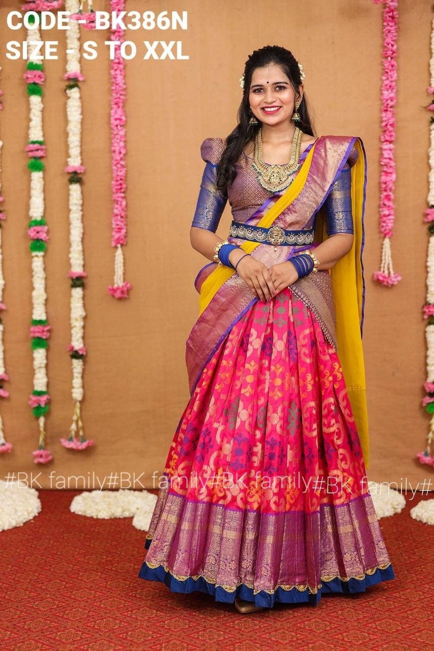 Lehenga Halfsaree or pattu lehenga shakthistyles